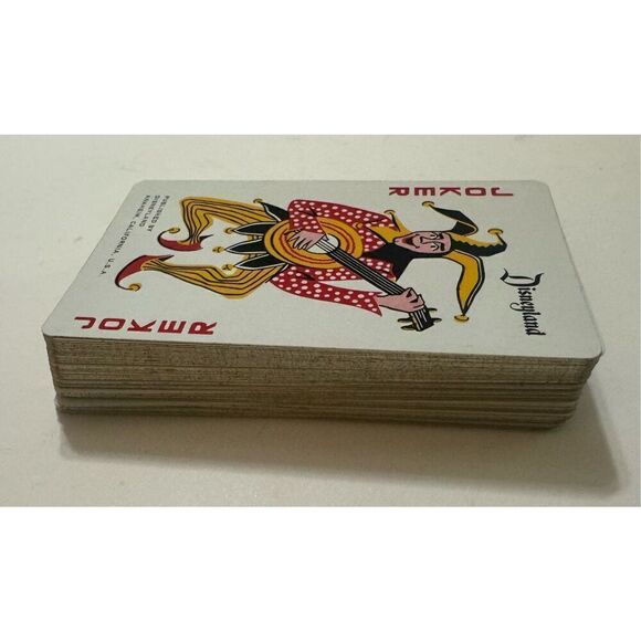 Rare New In Case 1960s Disneyland Deck Playing Cards Castle Plastic With Case - Picture 8 of 9